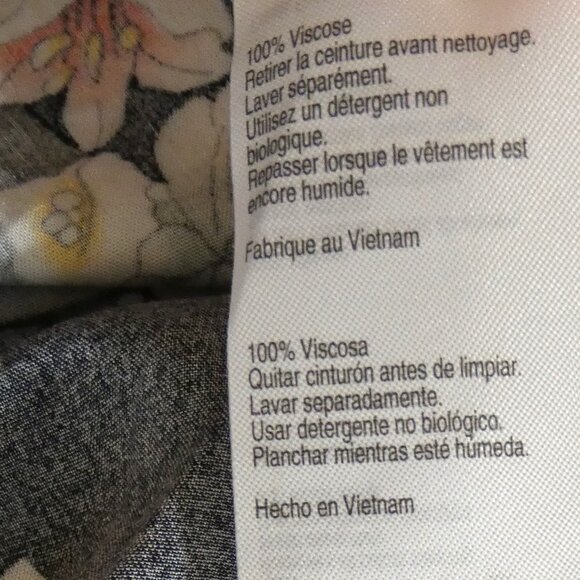 Oasis Gray Black Dress Sz 6 Floral Sheath A-Line Modest British Fashion Stunning - Picture 8 of 10